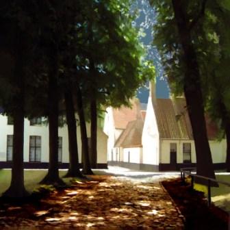 IAN LEDWARD - the beguinehof in bruges